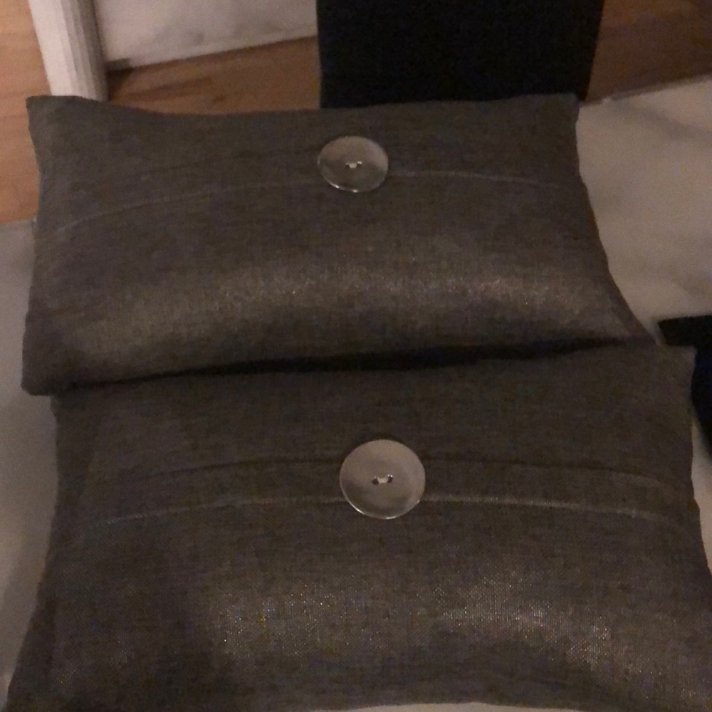 Two throw pillows